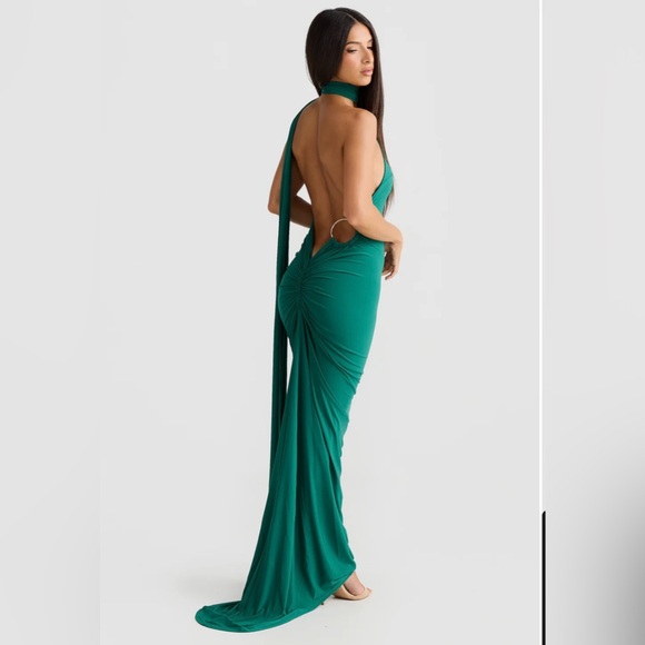 Melani The Label Constantina Dress - Emerald Maxi Dress - Picture 2 of 7